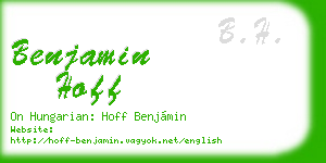benjamin hoff business card